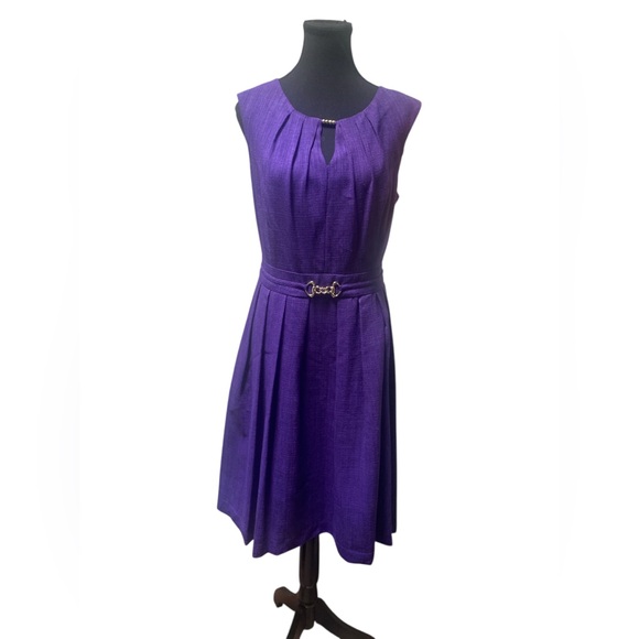Ellen Tracy Dresses & Skirts - Ellen Tracy Rich Purple Midi Dress GUC 12